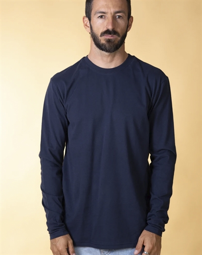 Elsk - Basic Brushed Langærmet T-Shirt - Dark Navy